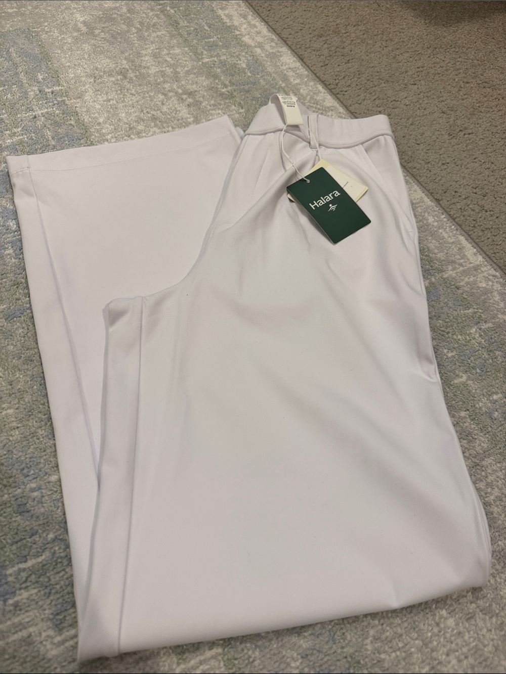 HALARA White Wide Leg Active Pants